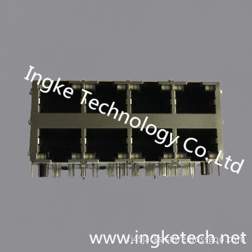 Ingke YKG-832409NL 100% cross XMH-9760-JL7D130-886 2x4 Ports Magnetic RJ45 Connectors